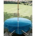 thumbnail image 3 of Outdoor Tablecloth with Umbrella Hole Zipper Sky Blue Ombre Round Tablecloth 54" Waterproof Outside Table Cloth Modern Abstract Art Ocean Oil Painting Patio Table Cover Tablecloths for Picnic Party, 3 of 8