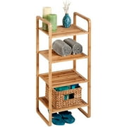Honey Can Do 4-Shelf Bamboo Bathroom Storage Accessory Shelf, Brown