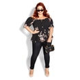 thumbnail image 2 of City Chic Women's Plus Size Quirky Off-Shoulder Print Top, 2 of 5