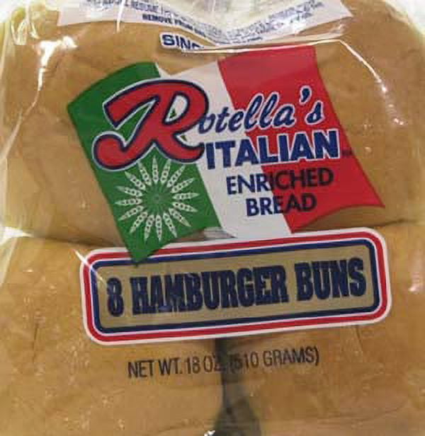 Rotellas Italian Bakery Rotellas Hamburger Buns, 8 ea