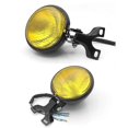 thumbnail image 4 of Retro Metal Motorcycle Headlight Round with Holder Electroplate Silver Vintage, 4 of 5