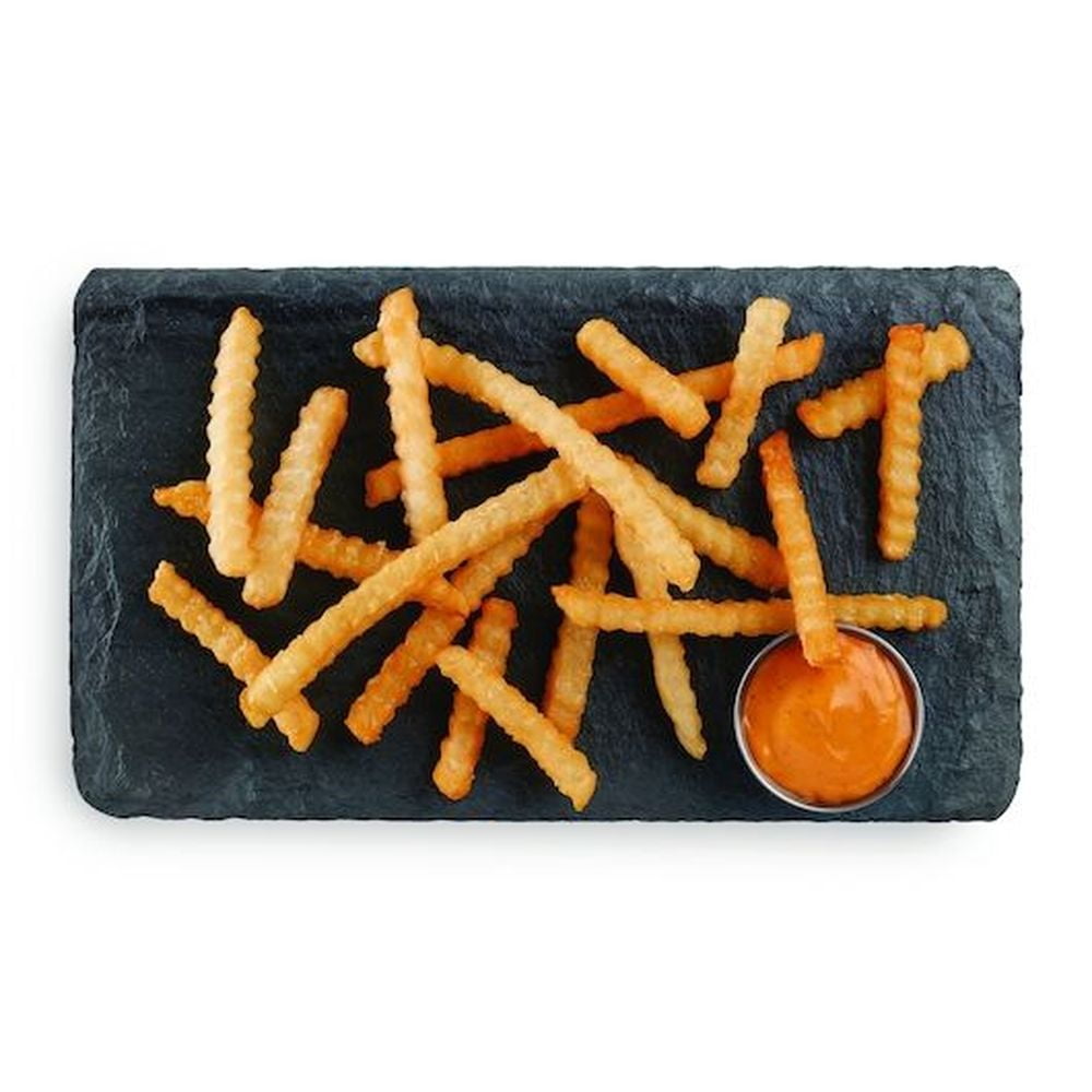 McCain Ovations Canola 3/8 inch Long Crinkle Cut Potato Fries, 5 Pound -- 6 per case