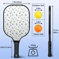thumbnail image 4 of Pickleball Paddles Set,Pioneer Flower Floral Print Pattern Fiberglass Surface Pickleball Racket Set with 2 Indoor Outdoor Pickleball Balls and Pickleball Bag,Pickle-ball Equipment, 4 of 6