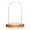 Oak Base, variant on Plymor 4" x 7" Small Glass Display Dome Cloche (Walnut Veneer Base)