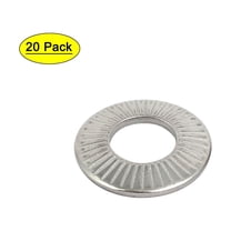 M8 304 Stainless Steel Wedge Locking Washer Silver Tone 20pcs