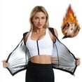 thumbnail image 6 of Women Sauna Body Shaper Sweat Suit, Workout Sweat Body Shaper Vest, Waist Trainer Top Black  S/M, 6 of 9