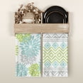 thumbnail image 4 of Sm:)e Boho Cyan Green Stripes Dish Towels, 4 Count, 4 of 4