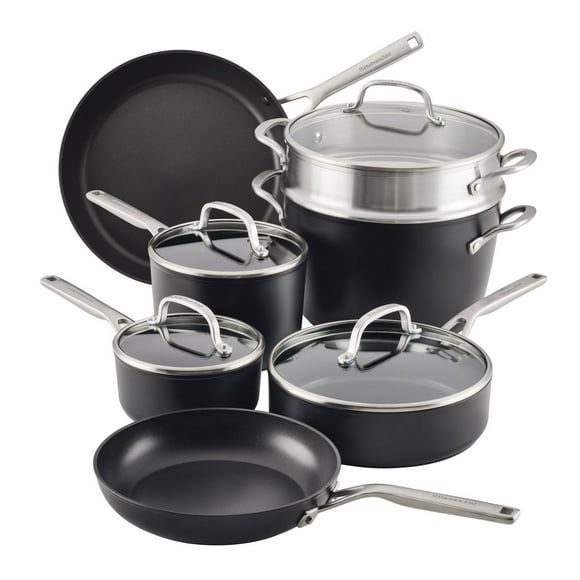 KitchenAid Hard Anodized Induction Nonstick 11- Piece Cookware Set