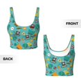 thumbnail image 5 of Haiem Trucks And Excavators Pattern Womens Sports Bra - U Neck Padded Low Impact Yoga Bra Workout Crop Top Gym Moisture-Wicking Workout Vest -Small, 5 of 9