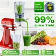 thumbnail image 2 of Masticating Juicer Attachment for KitchenAid Stand Mixer, 4.9" Large Feed Chute Fit Whole Vegetables & Fruits, Slow Cold Press Juicer Includes 2 * 32, 2 of 7