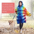 thumbnail image 4 of Colorful Tie Dye Symmetric Pattern Wearable Oversized Blanket,Wearable Blanket Hoodie for Adults,Cozy Hooded Blankets with Super Pockets,Super Warm Fuzzy Pullover for Women & Men, 4 of 6