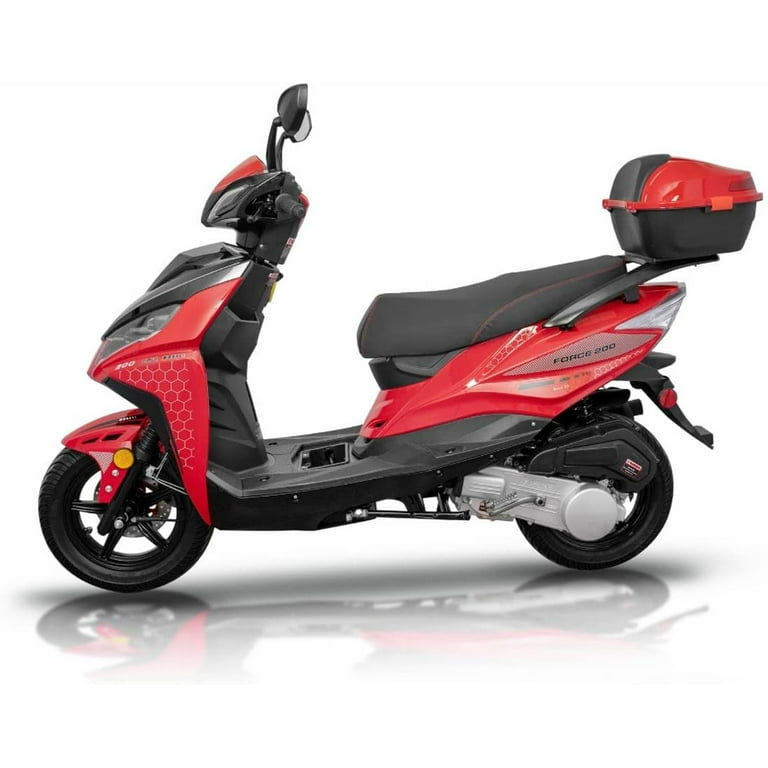 Force Moped for - Brand New Vitacci Deluxe EFI Motorscooter Adults Color Black Scooter 200