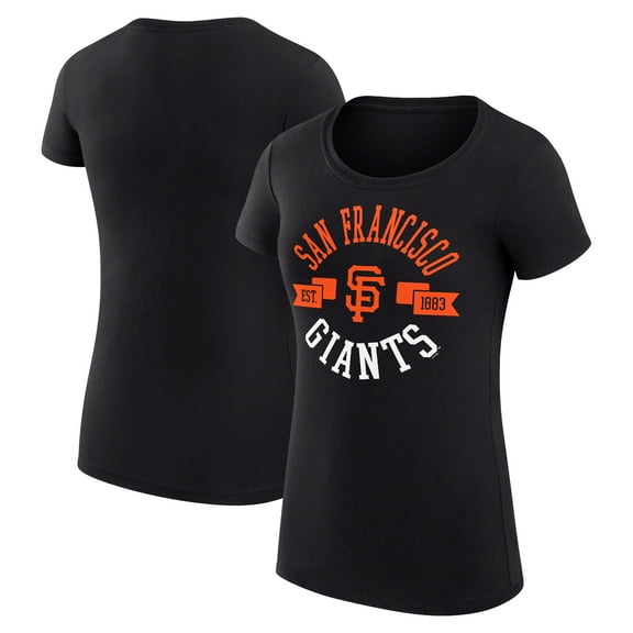 Women's G-III 4Her by Carl Banks Black San Francisco Giants Super-Slim Fit Lightweight City Graphic T-Shirt