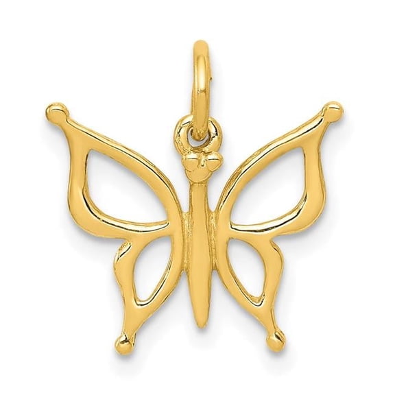 Finest Gold 14K Yellow Gold Butterfly Charm