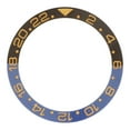 thumbnail image 1 of Inserto de bisel de reloj de cerámica, 38mm, Base azul y negra, accesorio de repuesto de anillo de bisel de reloj con dígitos dorados, 1 of 5