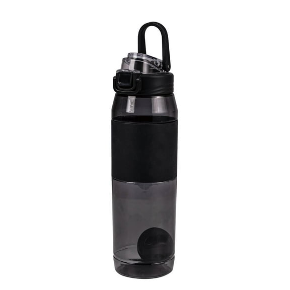 Mainstays 32 Fluid Ounces Shaker Water Bottle, Black, with Ball, Tritan