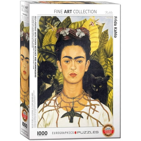 Eurographics Inc Frida Kahlo - Self-Portrait with Thorn Necklace and Hummingbird: 1000 Pcs