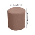 thumbnail image 3 of Oefntac Housse Extensible pour Tabouret Rond en Tissu Doux et Imperméable, Housse pour Pouf Lavable, Coiffeuse, Chambre, Salon, 3 of 6