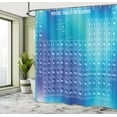 thumbnail image 5 of Ambesonne Science Shower Curtain, Chemistry Element Table, 69"Wx84"L, Pale Blue Aqua Sky, 5 of 5