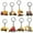 Multi, variant on Dayesque 12-Piece Construction Vehicle Keychain Set with Cement Truck, Excavator, Tractor - Party Favors for Kids Birthday & Baby Shower