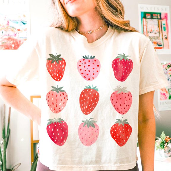 Strawberries T-shirt, vintage strawberry Shirt, strawberry festival Shirt, berry Shirt, summer Shirt, strawberry Lover TH200555