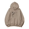 thumbnail image 3 of WEAIXIMIUNG Chandail en Molleton Surdimensionné à Col Rond pour Femmes Imprimé à Capuche avec Poche Pull de Sport, 3 of 4