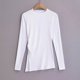 thumbnail image 1 of HongQid Womens Long Sleeve Shirts Crewneck Tops Loose Fit Stretch Casual Basic Fall T-Shirts, 1 of 9