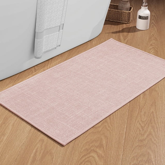 Alfombra de baño Chakme, ultrafina, antideslizante, 120 x 60 cm, de secado rápido, rosa