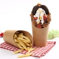 thumbnail image 6 of 50 Pcs Ice Cream Cup Kraft Paper French Fries Holders Birthday Party Supplies Food Daily Use, 6 of 6