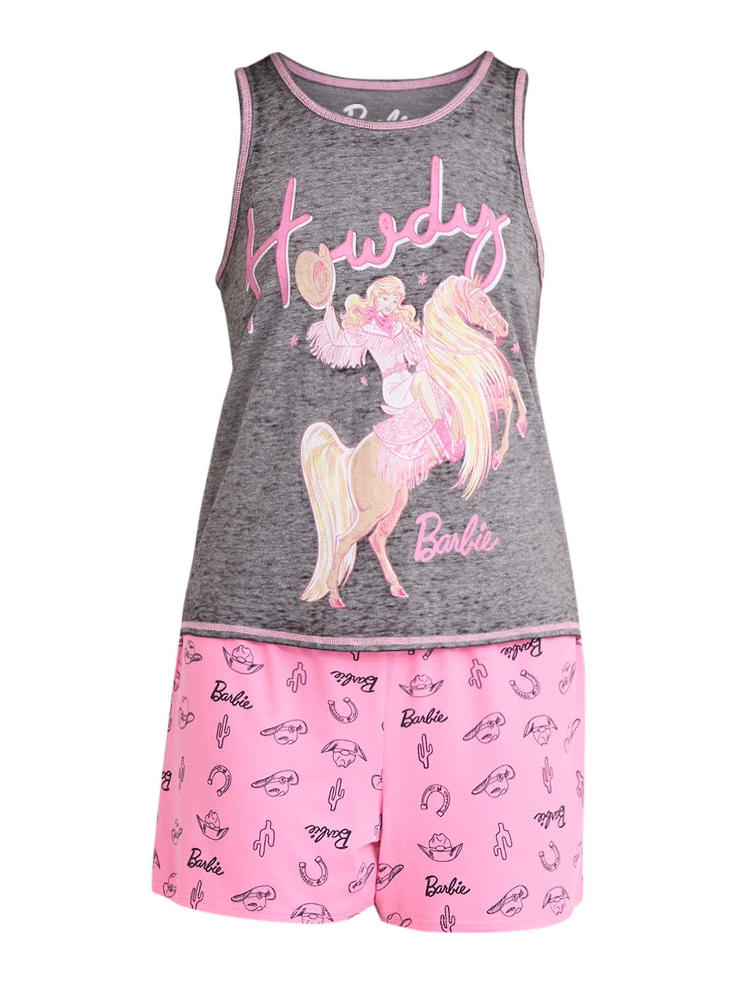 Barbie Women's Tank Top and Shorts Pajama Set, 2-Piece, Sizes XS-3X