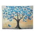 thumbnail image 5 of Patifu Blue Butterflies Sun Tapestry Wall Hanging Unique Style for Home Decor, Vivid Design, Soft Lightweight Fabric, Multiple Sizes Available 50x40inch, 5 of 6