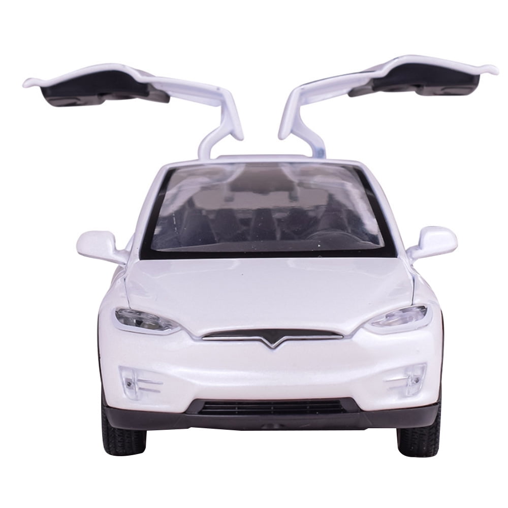 1:32 Tesla Car Sound & Light Pull Back Car Collection Pull Back Vehicle Toy Gift 
