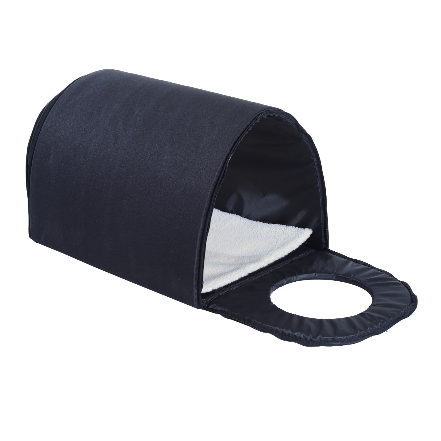 Pawhut Heated Cat House, Black, 21", Outdoor