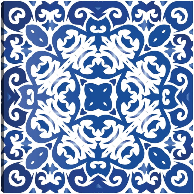 Patrón de mosaico azul azulejo