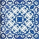thumbnail image 1 of Patrón de mosaico azul azulejo, 1 of 4