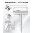 thumbnail image 4 of CONFU Ionic Blow Dryer 1600W, Portable Lightweight Fast Drying Negative Ion Hairdryer Blowdryer, 3 Heat Settings & Infinity Speed, with Diffuser and Concentrator Nozzle for Home & Travel,White, 4 of 8