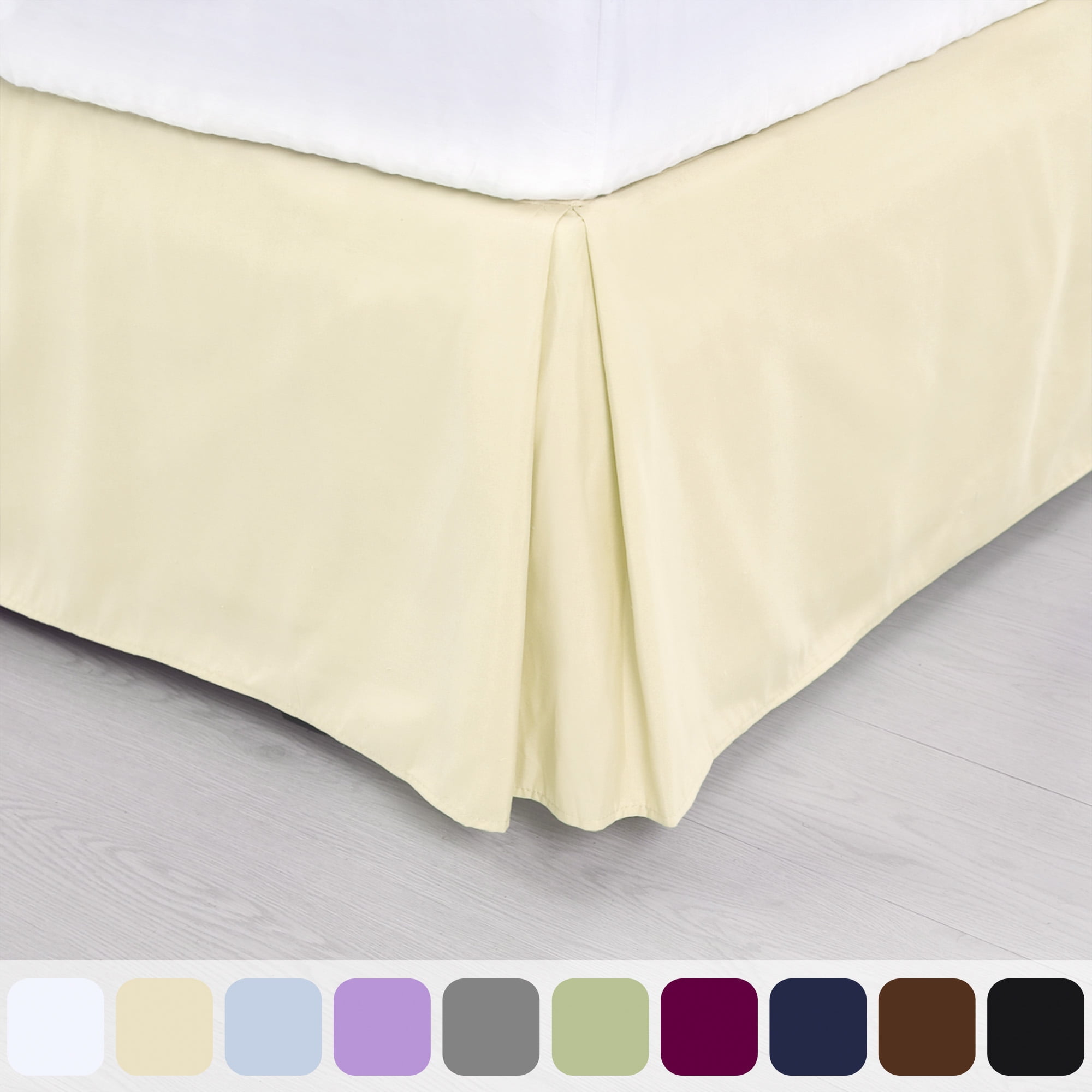 Yellow, Queen Goza Bedding Microfiber Bed Skirt