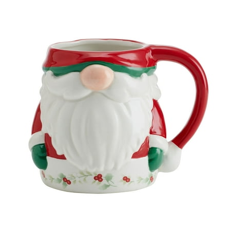 Pfaltzgraff Winterberry Dolomite 16 oz Figural Mug Santa