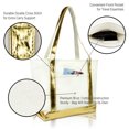 thumbnail image 4 of DALIX Daily Shoulder Tote Bag Premium Cotton in Gold, 4 of 6
