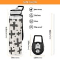 thumbnail image 3 of Cross Black Sports Water Bottle Portable Travel Mug 32oz BPA Free Leak Proof Straw Transparent Tritan for Gym Yoga Cycling Camping, 3 of 7