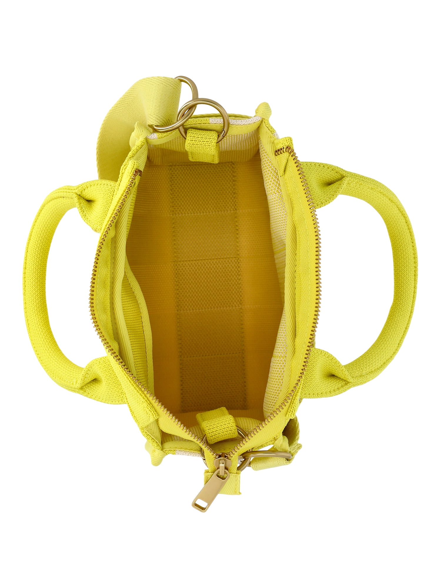 Free Assembly Women's Mini Satchel Handbag, Khaki/Natural Citron