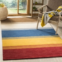 Safavieh Himalaya Cleto Striped Wool Area Rug, Orange/Multi, 5' x 8'