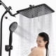 thumbnail image 1 of Regaderas para Baño de Lluvia de Alta Presión, Set de Cabeza de Ducha de Alta Presion, Regaderas para Baño con Modos Regadera de Mano Brazo de Extensión Soporte y Manguera etc (Negro), 1 of 4