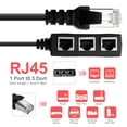 thumbnail image 3 of Dinheiro Cable Divisor Ethernet Rj45, Adaptador De Cable De Extensión De Red Lan Ethernet Divisor Rj45 Macho A 3 Hembra para Super Cat5, Cat5E, Cat6, Cat7 Adaptador De Conector Lan Ethernet, 3 of 5