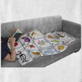 thumbnail image 6 of Alphabet Soft Flannel Fleece Throw Blanket, Educational Themed Squares Letters Animals and Vegetables Nursery Composition, Cozy Plush for Indoor and Outdoor Use, 70" x 90", Multicolor, by Ambesonne, 6 of 6