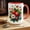 Black, variant on Strawberries Mug Strawberry and flowers Mug Ceramic Cup Hot Coffee Cup Trendy Mug Cute Fru