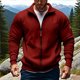 thumbnail image 1 of Ceisia Warm Stretchy Men's Slim Fit Stand-Collar Zip-Up Fleece Jacket Gift, 1 of 4