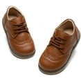 thumbnail image 5 of Toddler Boys Girls Oxford Shoes Lace-Up PU Leather School Uniform First Walker Outdoor Dress Flat Loafer Shoes(Toddler/Little Kid), 5 of 6