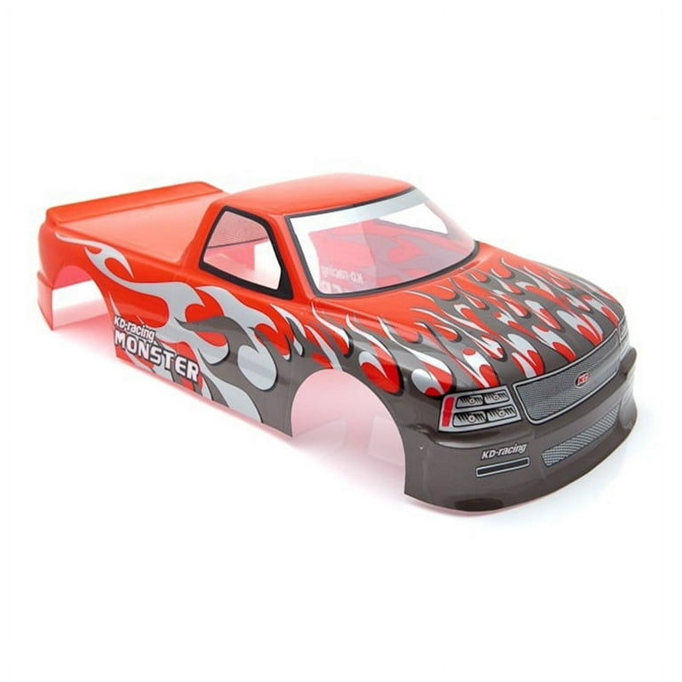 for 1/10 RC Car Venom T-10 PVC Painted Body Shell 1/10 RC Car Pick Up Truck  Width 205Mm Wheelbase 255Mm,Red 