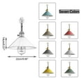 thumbnail image 3 of FSLiving H-Type Track Pendant Light Adjustable Angle E26 Base Nordic Style White Macaron Track Lighting Fixture for Kitchen Island Sloped Ceiling Vaulted Ceiling,Bulb&Track Not Included - 1 Light, 3 of 7